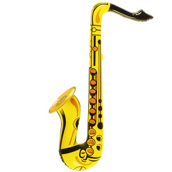 Nafukovací saxofon žlutý